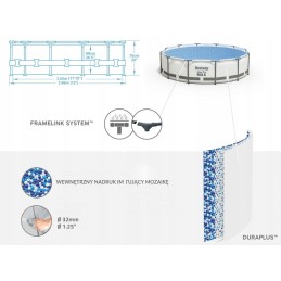 Bestway karkasinis baseinas 6 473l 366x76cm 8in1 56416