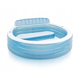 Pripučiamas baseinas su suolais 229 x 218 x 79 cm intex 57190