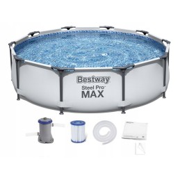 Plieninis pro max rėmo baseinas 305x76 apvalus 10 pėdų