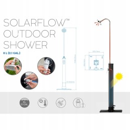 Bestway nešiojamas saulės sodo dušas solarflow 58694