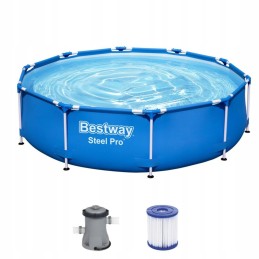 Bestway sodo rėmo baseinas su flirtavimo pompa, apvalus 56679
