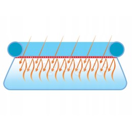 Sodo baseino saulės dangtis stipriai įkaista