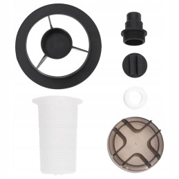 Vidaxl smėlio baseino filtras su pirminiu filtru juodas 93396