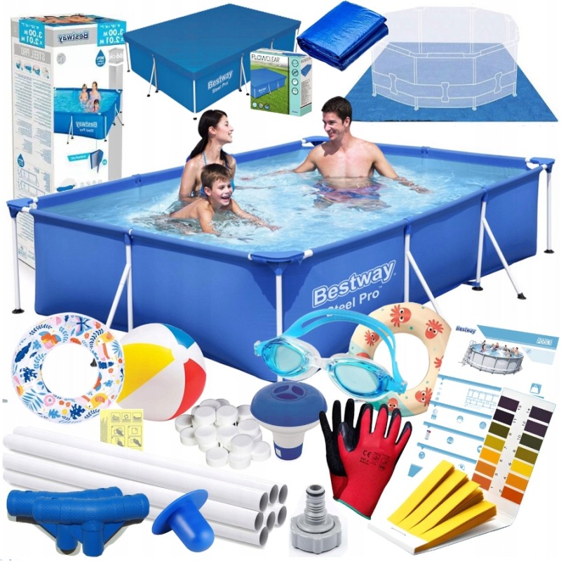 Bestway rėmo baseino 300x201 kilimėlio danga 19in1