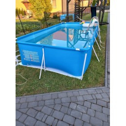 Šeimos plieno profesionalus rėmo baseinas 400x211x81