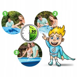 Plieninis sodo baseinas 220 x 150 x 60 cm rinkinys 15 in 1 intex 28270