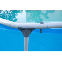 14in1 didelis sodo baseinas ant apvalaus karkaso, 305cm, xxl komplektas sklypui