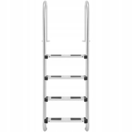 Nerūdijančio plieno baseino kopėčios, 4 pakopos, 1570 mm