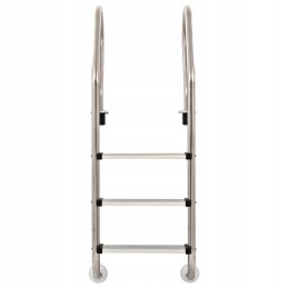 Baseino kopėčios su 3 laipteliais, 304 nerūdijančio plieno, 120 cm