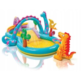 Intex 57135 baseino žaidimų aikštelės čiuožyklos dinozaurų fontano kamuoliukai