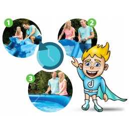 Išsiplečiantis sodo baseinas 396 x 84 cm 16in1 bestway rinkinys