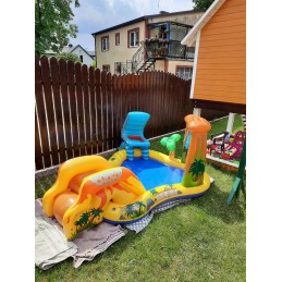 Vandens žaidimų aikštelė, vaikų baseinas, intex čiuožykla