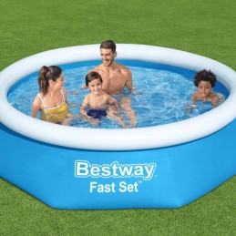 Bestway pripučiamas baseinas, greitas, apvalus 244x66cm 57265