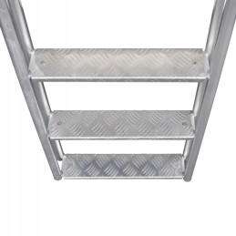 Aliumininės kopėčios, 4 pakopos, sidabrinės, 57x50x167 cm