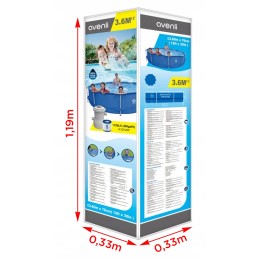 Avenli apvalaus rėmo baseinas, filtro siurblys