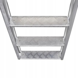 Vidaxl kopėčios baseinui arba prieplaukai 4 pakopų aliuminio 167 cm 91197