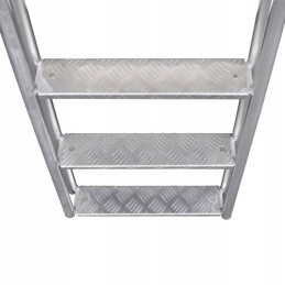 Vidaxl kopėčios baseinui arba prieplaukai 4 pakopų aliuminio 167 cm 91197