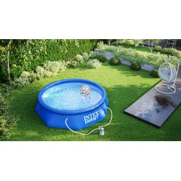 Intex sodo išsiplėtimo baseinas su filtro siurbliu, 305x76, pripučiamas kamuolys