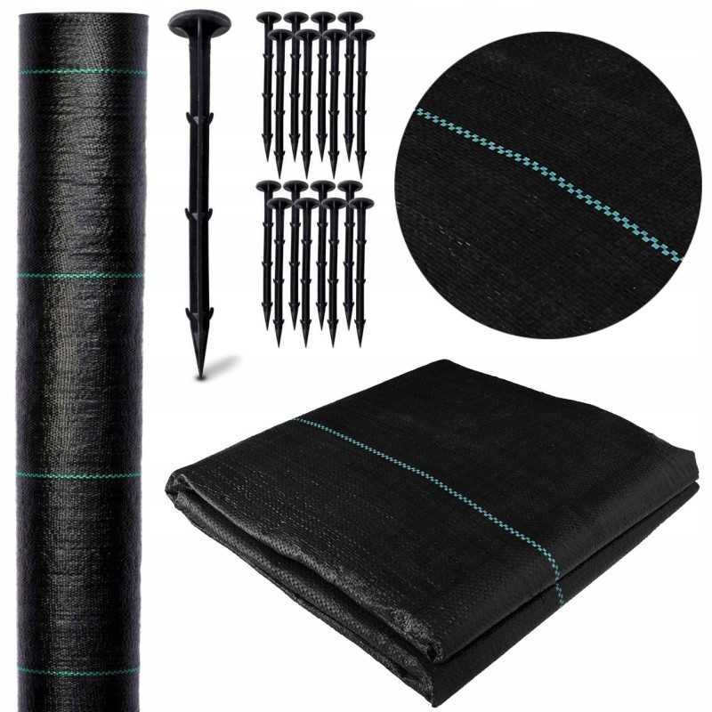 Žemės ūkio audinys augintas audinys juodas 160 x 10000 cm 70 g m2