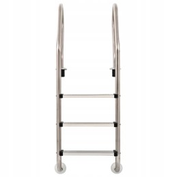 Vidaxl baseino kopėčios su 3 pakopomis nerūdijančio plieno 304 120 cm