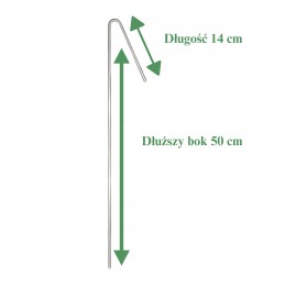 Plieniniai kaiščių ankeriai montuoti geotinkles, geotinkles, 50 cm, skersmuo 6 mm, 100 vnt.