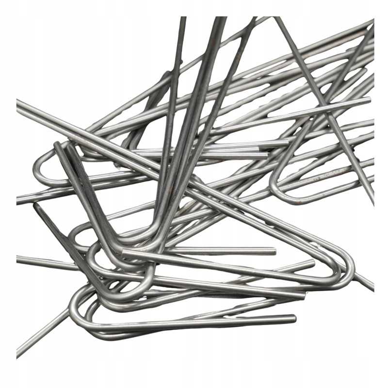 Plieniniai kaiščių inkarai palapinei geotinkleliui 50cm. 100 vnt. ekologiškas