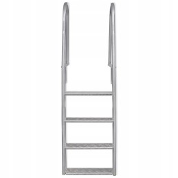 Vidaxl kopėčios baseinui arba prieplaukai, 4 pakopos, aliumininės, 167 cm
