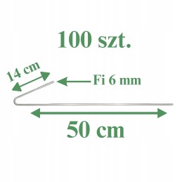 Inkariniai kaiščiai geotinklei, neaustinė geotinklelis, 50 cm.