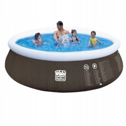 Apvalus išsiplėtimo baseinas laimingų žmonių rinkinys 450 x 106 cm