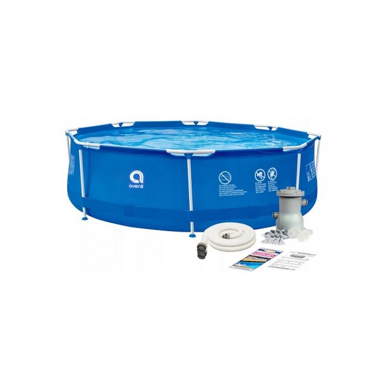 Apvalus išsiplėtimo baseinas su rėmu 3x0 76 m siurbliu
