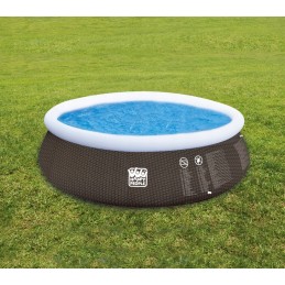 Apvalus išsiplėtimo baseinas laimingų žmonių rinkinys 450 x 106 cm