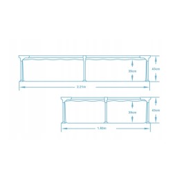 Sodo rėmo baseinas 221x150x43cm bestway