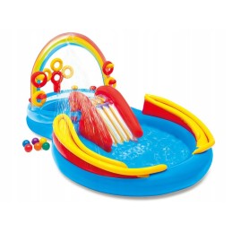 Vandens žaidimų aikštelės baseinas intex rainbow 57453 priedai