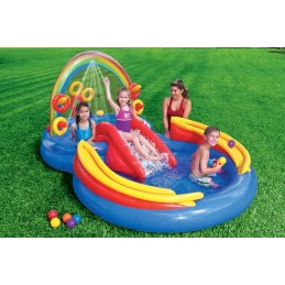 Vandens žaidimų aikštelės baseinas intex rainbow 57453 priedai