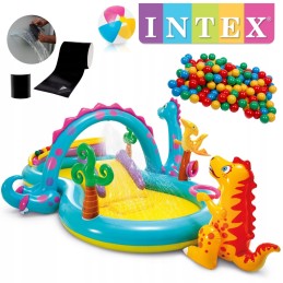 Pripučiama dinozaurų žaidimų aikštelė 302 x 229 x 112 cm intex 57135