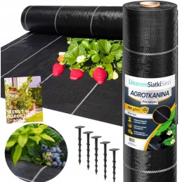 Agrotekstas stiprus juodas 1 6x50 m piktžolėms 135 g m2 mulčiavimas tvarus