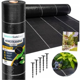 Agrotekstas stiprus juodas 1 6x50 m piktžolėms 135 g m2 mulčiavimas tvarus