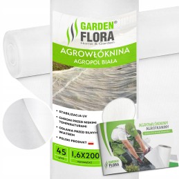 Balta agrotekstile 45g stipri lengva agrotekstile 1,6x200m rudens ziema