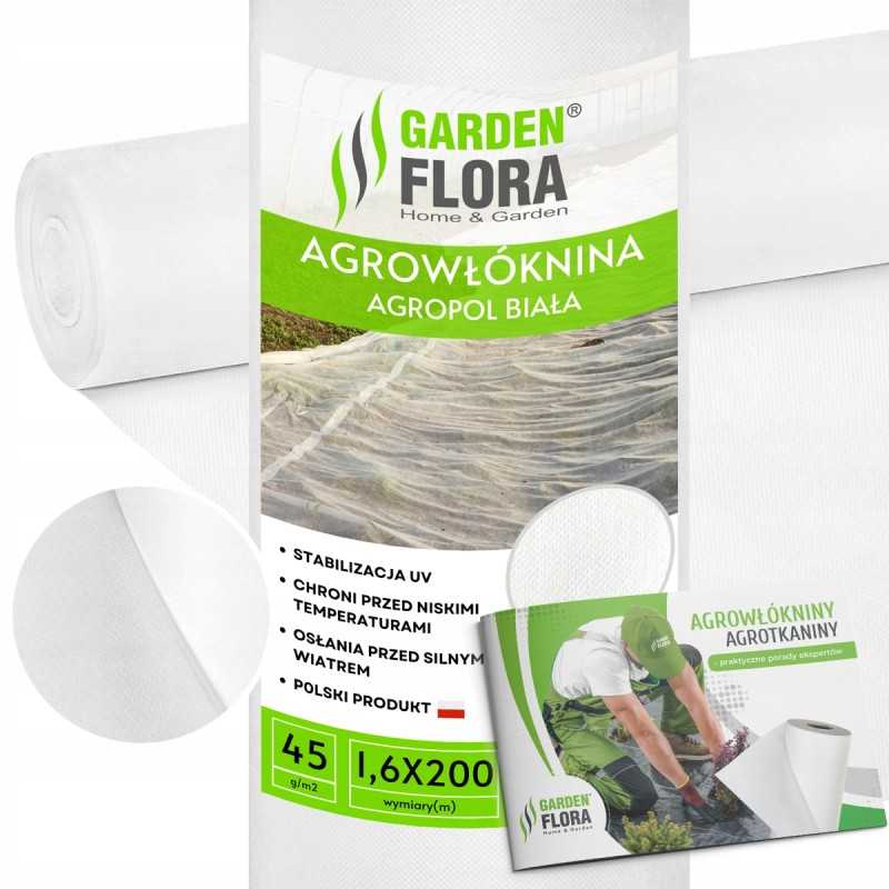 Balta agrotekstile 45g stipri lengva agrotekstile 1,6x200m rudens ziema