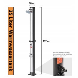 Gartenfreude saulės sodo dušas 35 l 217 cm