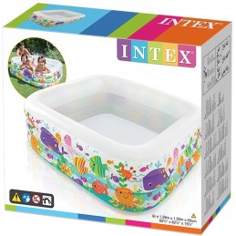 Intex vaikų baseinas su žuvimis akvariume 159x159x50