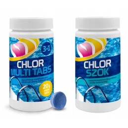 Baseinų chemikalai baseinams chloro long tabs 200g 5kg