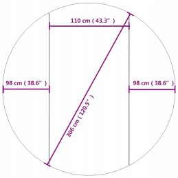 Vidaxl baseino kilimėlis šviesiai pilkas oe306 cm poliesterio geotekstilė