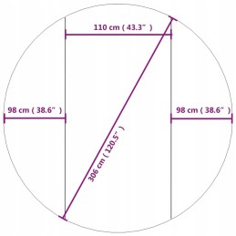 Vidaxl baseino kilimėlis šviesiai pilkas oe306 cm poliesterio geotekstilė