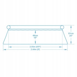 Išplečiamas sodo baseinas 244 x 61 cm 9in1 bestway 57450
