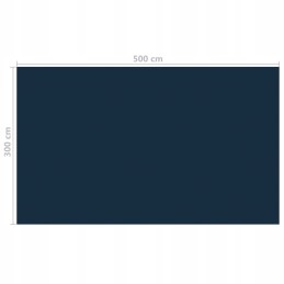 Vidaxl plūduriuojanti saulės folija pagaminta iš PE 500x300 cm juodos mėlynos spalvos