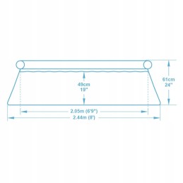 Išplečiamas sodo baseinas 244 x 61 cm 9in1 bestway 57450
