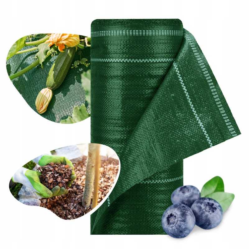 Žalias nuo piktžolių agrotekstilės 1,1x100m agrotekstilės kilimėlis piktžolėms