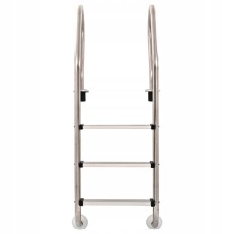 Baseino kopėčios 120 cm baseinui su 3 laipteliais, nerūdijančio plieno