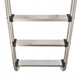 Baseino kopėčios 120 cm baseinui su 3 laipteliais, nerūdijančio plieno